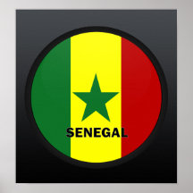 Bandera de la calidad de Senegal Roundel Poster