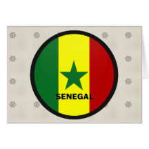 Bandera de la calidad de Senegal Roundel Felicitacion