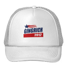 BANDERA DE LA CAMPAÑA DE GINGRICH 2012 GORRAS DE CAMIONERO