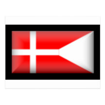 Bandera de la Dinamarca-Fractura Tarjeta Postal