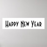 Bandera de la Feliz Año Nuevo Poster