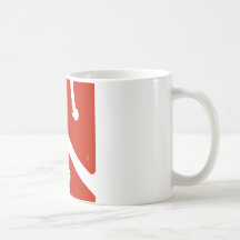 bandera de la flecha de la cueva tazas de café