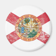 Bandera de la Florida (apenada) Iman Para Frigorífico