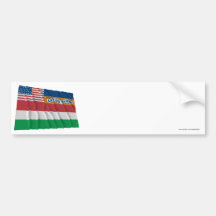Bandera de la Florida de 1845 Pegatina De Parachoque