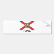 Bandera de la Florida Pegatina De Parachoque
