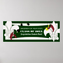 Bandera de la graduación de los cangrejos de la fl posters