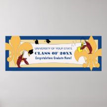 Bandera de la graduación de los cangrejos de la fl posters