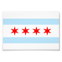Bandera de la impresión de la foto de Chicago