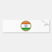Bandera de la India Etiqueta De Parachoque