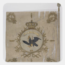 Bandera de la infantería prusiana pegatina cuadradas personalizada