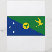 Bandera de la Isla de Navidad de Australia Tarjetón