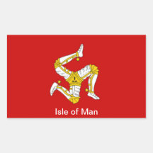 Bandera de la isla del hombre rectangular altavoz