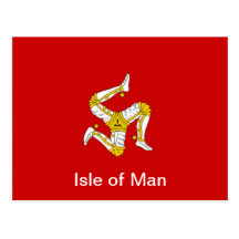 Bandera de la isla del hombre tarjeta postal
