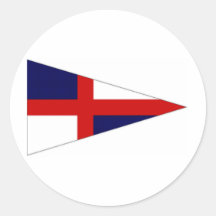 Bandera de la navegación de Irlanda Etiquetas Redondas