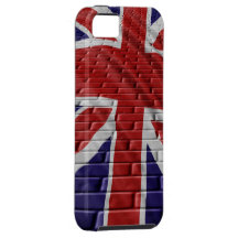 Bandera de la pared de ladrillo de Reino Unido iPhone 5 Case-Mate Fundas