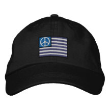 Bandera de la paz gorros bordados