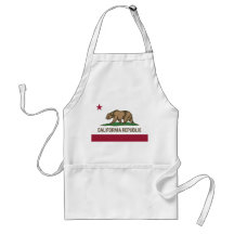 Bandera de la república de California - color Delantal