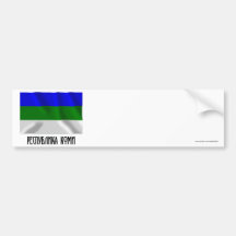 Bandera de la república de Komi Etiqueta De Parachoque