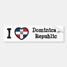 Bandera de la República Dominicana Pegatina De Parachoque