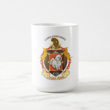 Bandera de la taza de café del escudo del perro de