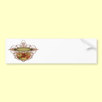 Bandera de la voluta de la amapola pegatinas de parachoque
