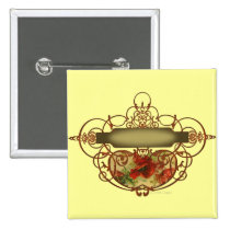 Bandera de la voluta de la amapola botones