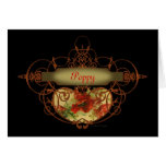 Bandera de la voluta de la amapola tarjeta