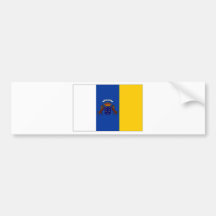 Bandera de las islas Canarias de España Etiqueta De Parachoque