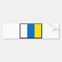 Bandera de las islas Canarias Etiqueta De Parachoque