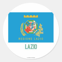 Bandera de Lazio con nombre Etiqueta
