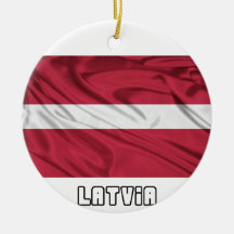 Bandera de Letonia Ornamentos Para Reyes Magos