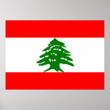 Bandera de Líbano Poster
