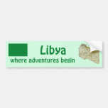 Bandera de Libia + Pegatina para el parachoques de Pegatina De Parachoque