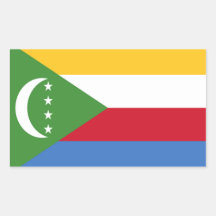 Bandera de los Comoro Rectangular Pegatinas