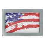 Bandera de los E.E.U.U. Hebillas De Cinturón Rectangulares