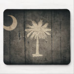 Bandera de madera rugosa de Carolina del Sur Alfombrilla De Raton