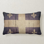 Bandera de madera rugosa de Quebec Cojin