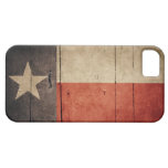 Bandera de madera rugosa de Tejas iPhone 5 Case-Mate Coberturas