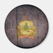 Bandera de madera rugosa de Vermont Iman De Nevera
