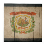 Bandera de madera rugosa de Virginia Occidental Tejas Ceramicas