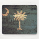 Bandera de madera vieja de Carolina del Sur; Alfombrillas De Ratón