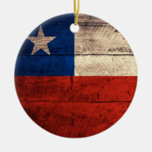 Bandera de madera vieja de Chile Ornato