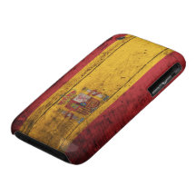 Bandera de madera vieja de España iPhone 3 Protector