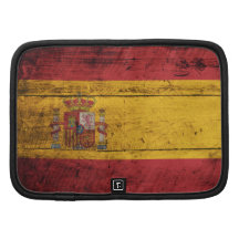 Bandera de madera vieja de España Organizadores