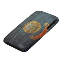 Bandera de madera vieja de Idaho; Case-Mate iPhone 3 Protector