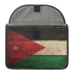 Bandera de madera vieja de Jordania Funda Para Macbooks