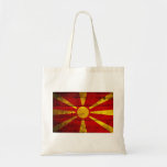 Bandera de madera vieja de Macedonia Bolsas