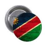 Bandera de madera vieja de Namibia Pins