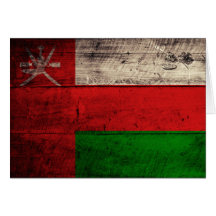 Bandera de madera vieja de Omán Felicitaciones