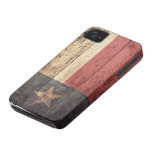 Bandera de madera vieja de Tejas; iPhone 4 Fundas